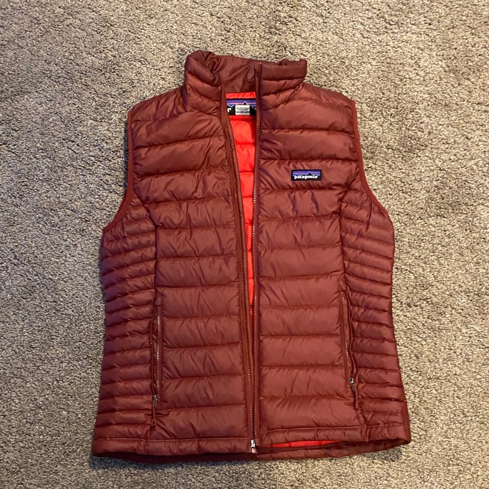 Patagonia Burgundy down sweater vest